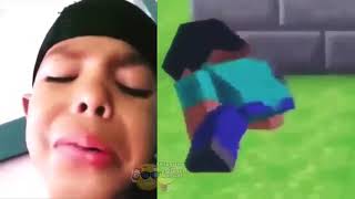 Niño cantando la cancion y Steve de Minecraft bailando [upl. by Horick]