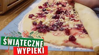 Bułeczki z żurawiną i białą czekoladą Chlebek czosnkowy z mozzarelą i szczypiorkiem Vlogmass [upl. by Maureene711]