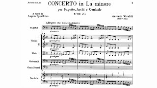 Antonio Vivaldi Bassoon Concerto in A Minor RV 498 [upl. by Gerladina]