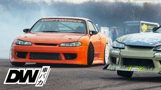 Stylish team drift practice at Rockingham in the S15 Silvia [upl. by Sarchet7]