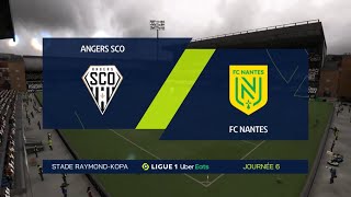 FIFA 22  Angers SCO 10 FC Nantes  Ligue 1 Uber Eat  6ème journée [upl. by Reube]