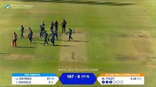 CSA Provincial T20 KnockOut Challenge  ITEC Knights vs Six Gun Grill Garden Route Badgers [upl. by Ahsekat]