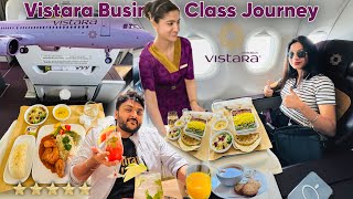 Most Premium Vistara Business Class Review  Unlimited 5 star Food amp Service India’s Best Airline [upl. by Uahc551]