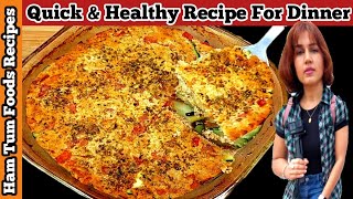 Baked Zucchini With Chicken Mince  Healthy Dinner Recipe  Easy Zucchini Recipes To Make At Home [upl. by Doowle]