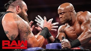 Braun Strowman vs Bobby Lashley – Arm Wrestling Match Raw June 3 2019 [upl. by Attiuqal]