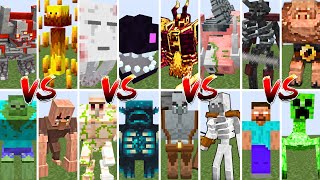 OVERWORLD vs NETHER MOBS TOURNAMENT  Minecraft Mob Battle [upl. by Joshia]