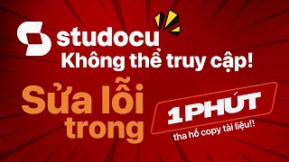 Studocu KHÔNG VÀO ĐƯỢC Fix Nhanh Trong 01 Phút  This site cant be reached [upl. by Aihtak]