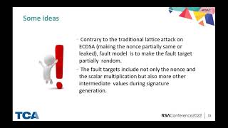 Latticebased Fault Attacks on Deterministic Signature Schemes of ECDSA and EdDSA [upl. by Hunfredo]