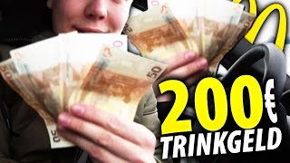 McDonalds PRANK  200 EURO TRINKGELD GEBEN [upl. by Leopoldine]