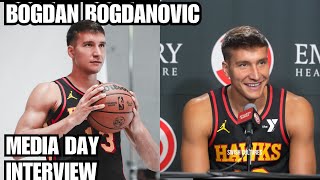 Bogdan Bogdanovic Talks Playing For Serbia In Olympics Prepares Him For Atlanta Hawks amp NBA Season [upl. by Ayaladnot850]