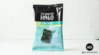 Oceans Halo Sea Salt Seaweed Snacks now with less plastic waste [upl. by Noisla]