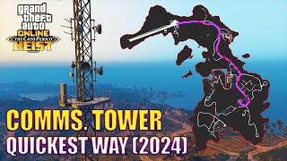 CAYO PERICO FASTEST Way to Communications Tower in 2024 Gather Intel Scope Out  GTA Online Heist [upl. by Leelah]