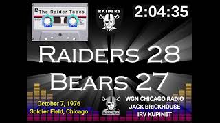 1976 RAIDERS 28  BEARS 27 11776 AUDIO VIDEO SYNC [upl. by Eixam]