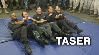 US Marines and Sailors Taser Training [upl. by Ellicec]