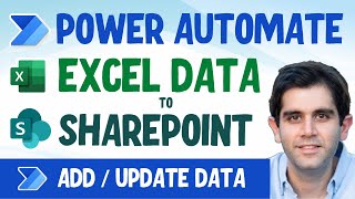 Add amp Update Excel Data to SharePoint List using Power Automate  Excel Import using flow [upl. by Annatnom]