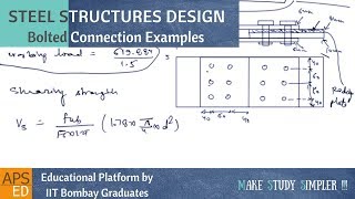 Bolted Connection Design Solved Examples Part 2  Design of Steel Structures [upl. by Akaenahs506]