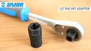 Freewheel removal 167014  Product Overview  Unior Bike Tools [upl. by Kellina]