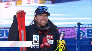 Kilde Conquers The Wengen SuperG Slope In Front Of The Swiss Home Guard Run  ORF Interview [upl. by Asim]