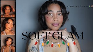 VLOGMAS DAY 4 EVERY DAY SOFT GLAM No lashes  Talk Through 🥰 [upl. by Rosane]