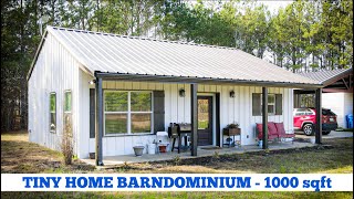 Tiny Home Barndominium Tour  1000 sqft [upl. by Amekahs]