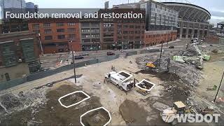 Demolishing the Alaskan Way Viaduct near Seattle’s stadiums [upl. by Aissyla]