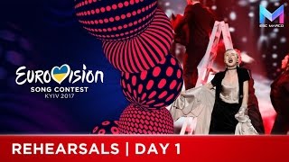 Eurovision 2017  Rehearsals Day 1  MY TOP 9 [upl. by Llatsyrk]