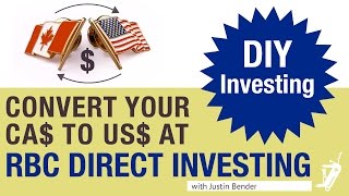 Norberts Gambit at RBC Direct Investing  DIY Investing with Justin Bender [upl. by Derna]