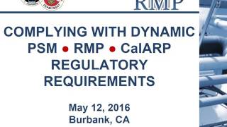 Module 1 LA County quotComplying with Dynamic PSM RMP CalARP Regulatory Requirementsquot Workshop [upl. by Acinat]