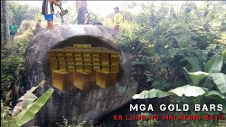 Binasag ang mga malalaking bato may laman kayang Gold Bar japanese treasure hunting [upl. by Adlay896]