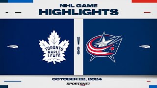 NHL Highlights  Maple Leafs vs Blue Jackets  October 22 2024 [upl. by Salangia]