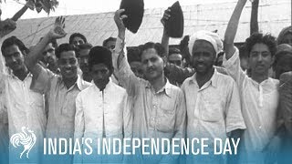 Indias Independence Day The Arrival of Earl Mountbatten 1947  British Pathé [upl. by Yennor]