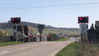 Trains passing  Litlington level crossing  Cambridgeshire [upl. by Baird]