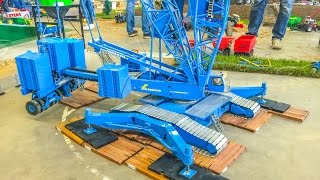 Stunning GIANT RC crane builds a wind power plant [upl. by Hamian]