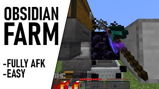 Minecraft Obsidian Farm 117  119 Tutorial [upl. by Drusus]