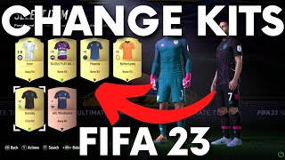 How to Change Kits in FIFA 23 Ultimate Team  Switch Home amp Away Kits in FIFA 2023 [upl. by Gretchen907]