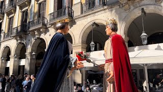 Els Gegants de Sant Feliu de Guíxols a les Festes de Santa Eulàlia de Barcelona 11022024 [upl. by Assert793]