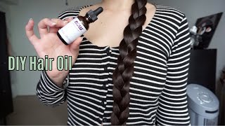 DIY Hair Oil  Reduce Frizz Breakage and Split Ends [upl. by Chapa]