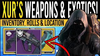 Destiny 2 XURS NEW WEAPONS amp RARE ARMOR 2nd February Xur Inventory  Armor Loot amp Location [upl. by Enreval]