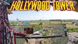 Movieland Park 2024  The Hollywood Action Tower Onride  Intamin  1stGeneration Free fall [upl. by Yrral]