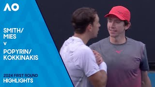 MiesSmith v KokkinakisPopyrin Highlights  Australian Open 2024 First Round [upl. by Thaxter]