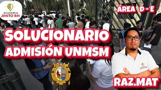 SOLUCIONARIO EXAMEN DE ADMISION SAN MARCOS 2023  II  AREA DE [upl. by Nalra]