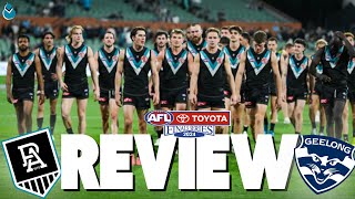 PORT ADELAIDE VS GEELONG  AFL REVIEW QUALIFYING FINAL 2024 [upl. by Eecak]