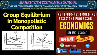 Group Equilibrium in Monopolistic Competition  ugc net  pgt  economics  hardik pandya ban [upl. by Eelrihs]