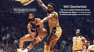 Wilt Chamberlain  The Incredible Defensive Force Shot Blocking amp Intimidation Highlights [upl. by Champaigne]