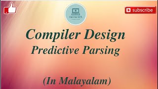 Part8 Predictive Parsing Theory  Compiler Design [upl. by Favin]