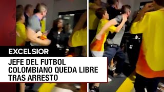 Copa América Arrestan al presidente de la Federación Colombiana de Futbol tras una pelea [upl. by Hilten]