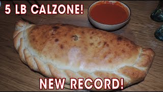 5lb Italian CALZONE Challenge RECORD  Randy Santel [upl. by Bryant]