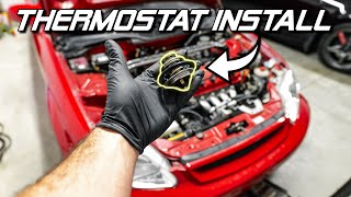 How to Replace a Honda Civic Thermostat  Easy DIY Tutorial [upl. by Ainafetse]