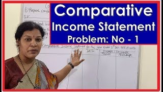 quotComparative Income Statementquot Problem NO  1 in Financial Statement By DrDevika Bhatnagar [upl. by Droffig]