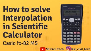 How to solve the Interpolation in Scientific Calculator  CASIO fx82MS [upl. by Yunfei120]